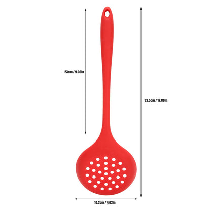 2Pcs Silicone Slotted Spoon Multifunction Soft Food Grade Silicone High Temperature Resistant Kitchen Ladle V1294-YM0523-3118220053411