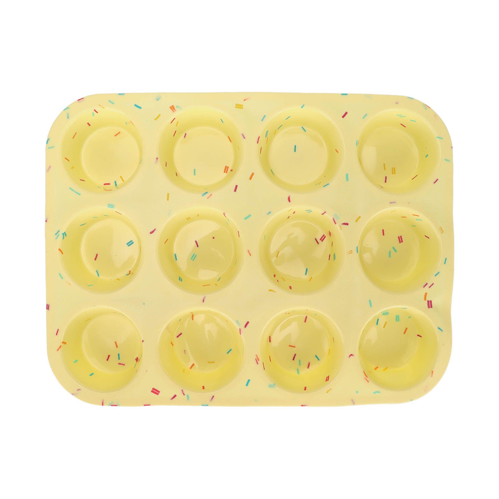 Silicone Baking Mold 12 Compartments Multipurpose Round Easter Egg Silicone Mold for Restaurant Kitchen V1294-YM0523-3118220054211