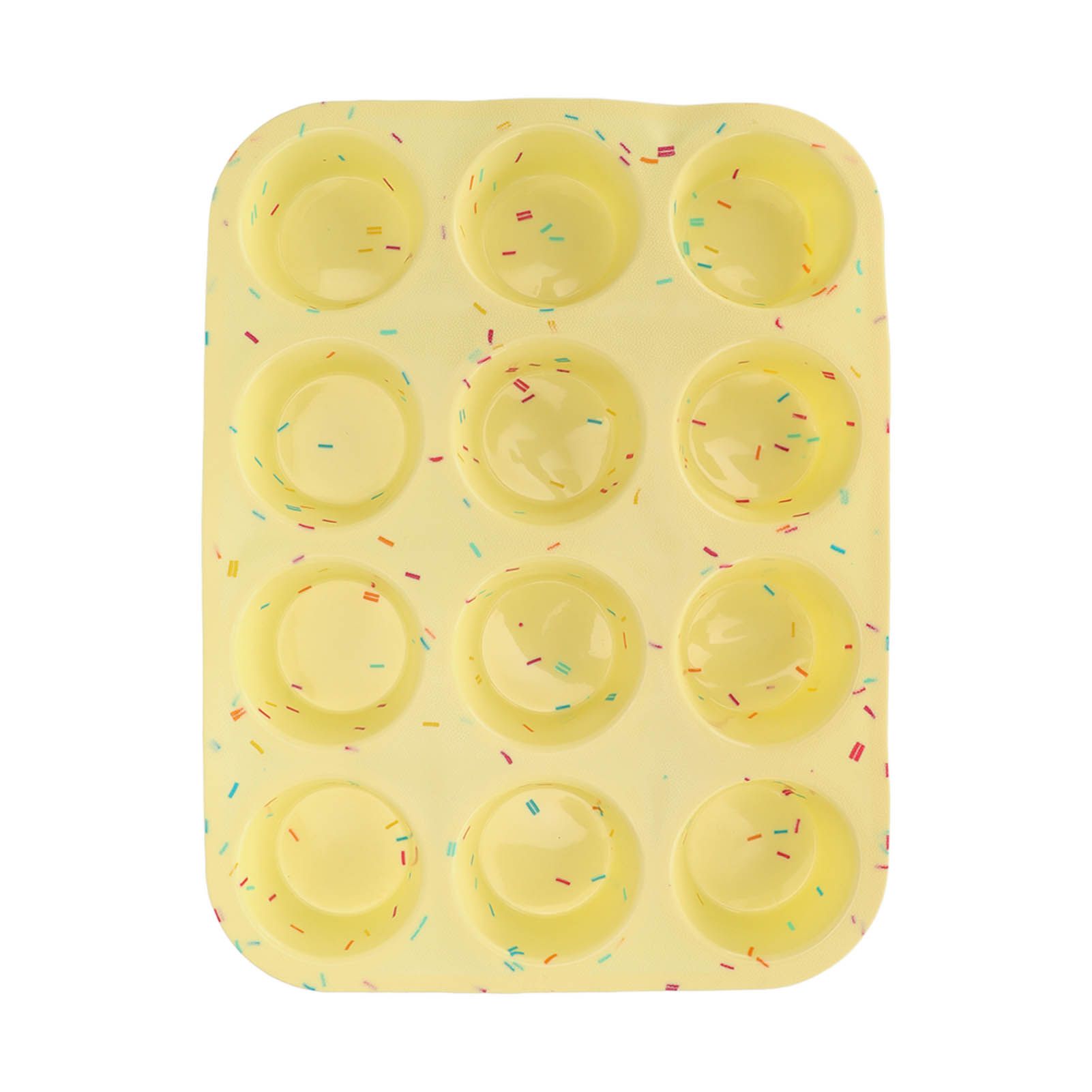 Silicone Baking Mold 12 Compartments Multipurpose Round Easter Egg Silicone Mold for Restaurant Kitchen V1294-YM0523-3118220054211