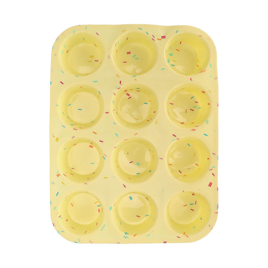 Silicone Baking Mold 12 Compartments Multipurpose Round Easter Egg Silicone Mold for Restaurant Kitchen V1294-YM0523-3118220054211