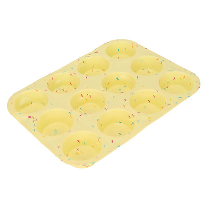 Silicone Baking Mold 12 Compartments Multipurpose Round Easter Egg Silicone Mold for Restaurant Kitchen V1294-YM0523-3118220054211