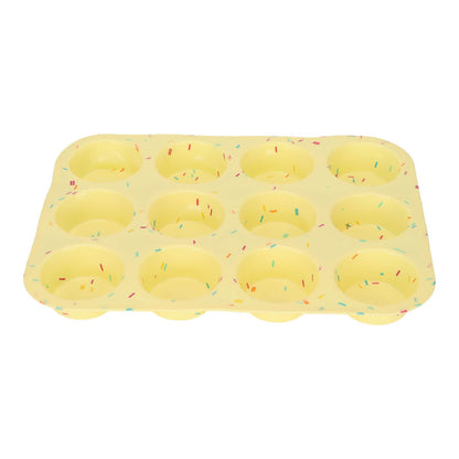 Silicone Baking Mold 12 Compartments Multipurpose Round Easter Egg Silicone Mold for Restaurant Kitchen V1294-YM0523-3118220054211