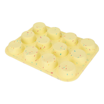 Silicone Baking Mold 12 Compartments Multipurpose Round Easter Egg Silicone Mold for Restaurant Kitchen V1294-YM0523-3118220054211