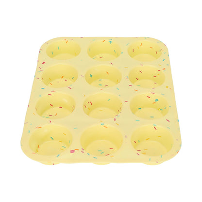 Silicone Baking Mold 12 Compartments Multipurpose Round Easter Egg Silicone Mold for Restaurant Kitchen V1294-YM0523-3118220054211