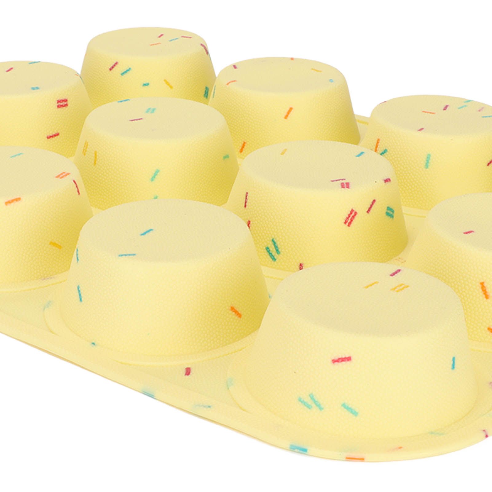 Silicone Baking Mold 12 Compartments Multipurpose Round Easter Egg Silicone Mold for Restaurant Kitchen V1294-YM0523-3118220054211