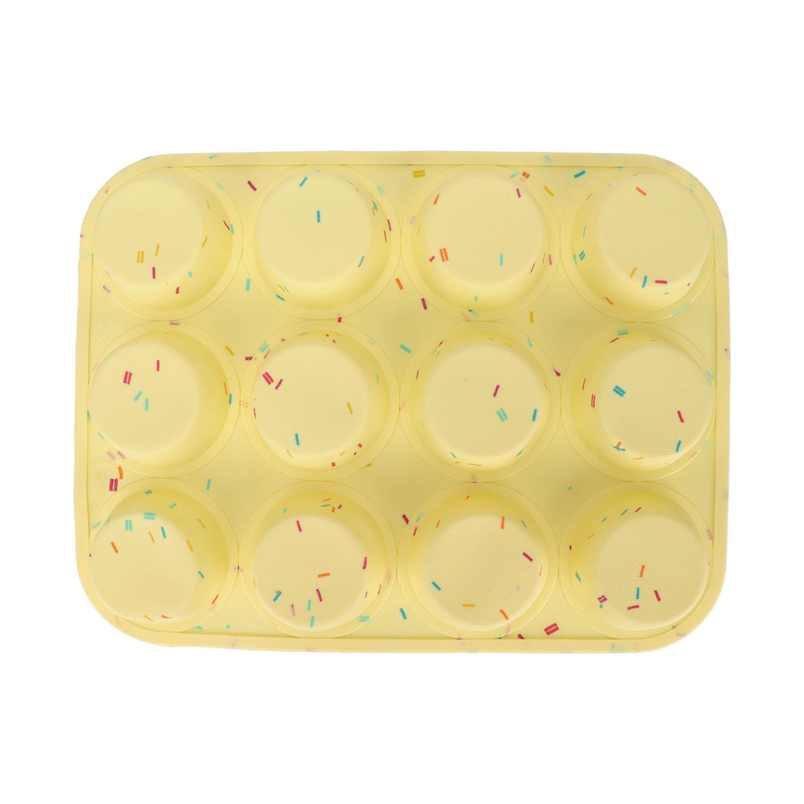 Silicone Baking Mold 12 Compartments Multipurpose Round Easter Egg Silicone Mold for Restaurant Kitchen V1294-YM0523-3118220054211
