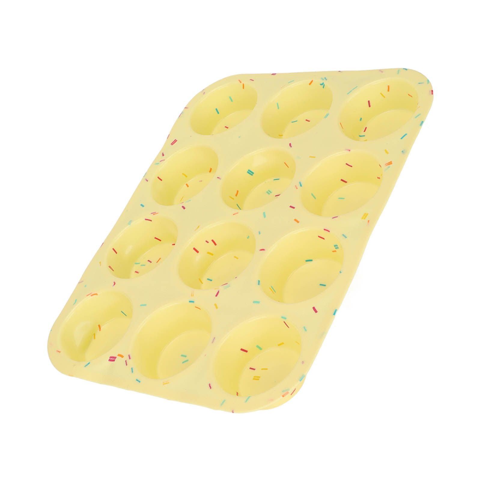 Silicone Baking Mold 12 Compartments Multipurpose Round Easter Egg Silicone Mold for Restaurant Kitchen V1294-YM0523-3118220054211