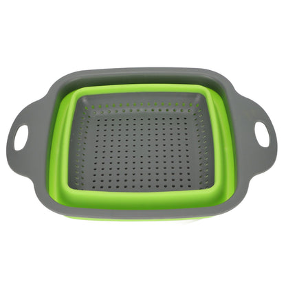 Folding Drain Basket Foldable Durable PP TPR Strong Bearing Draining Hole Vegetable Washing Basket for Fruit V1294-YM0523-3118220055511