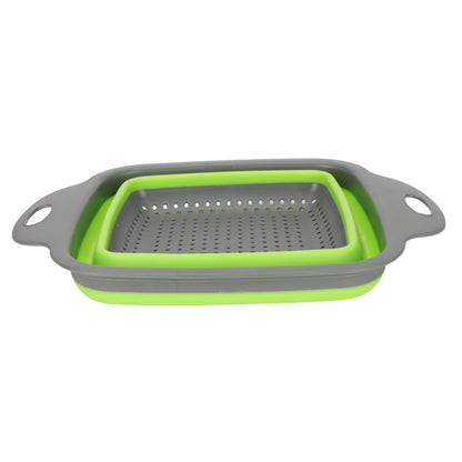 Folding Drain Basket Foldable Durable PP TPR Strong Bearing Draining Hole Vegetable Washing Basket for Fruit V1294-YM0523-3118220055511