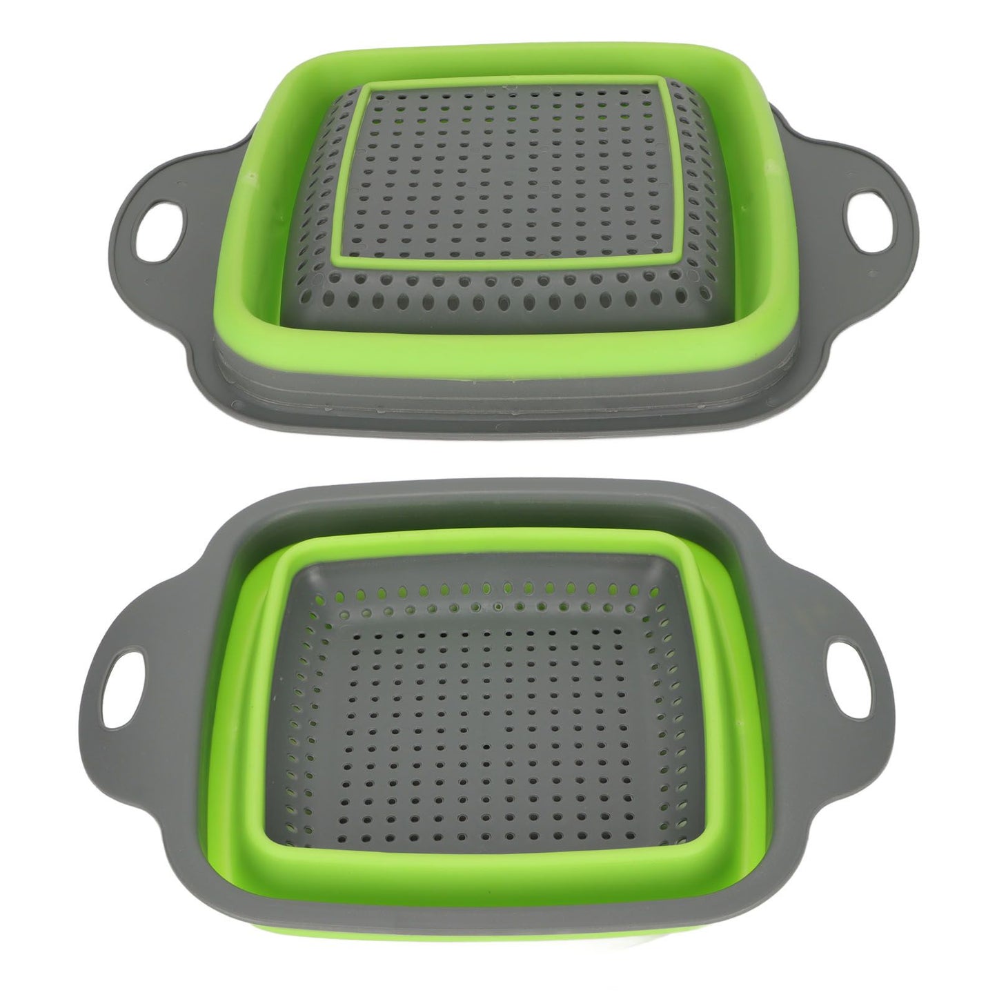 Folding Drain Basket Foldable Durable PP TPR Strong Bearing Draining Hole Vegetable Washing Basket for Fruit V1294-YM0523-3118220055511