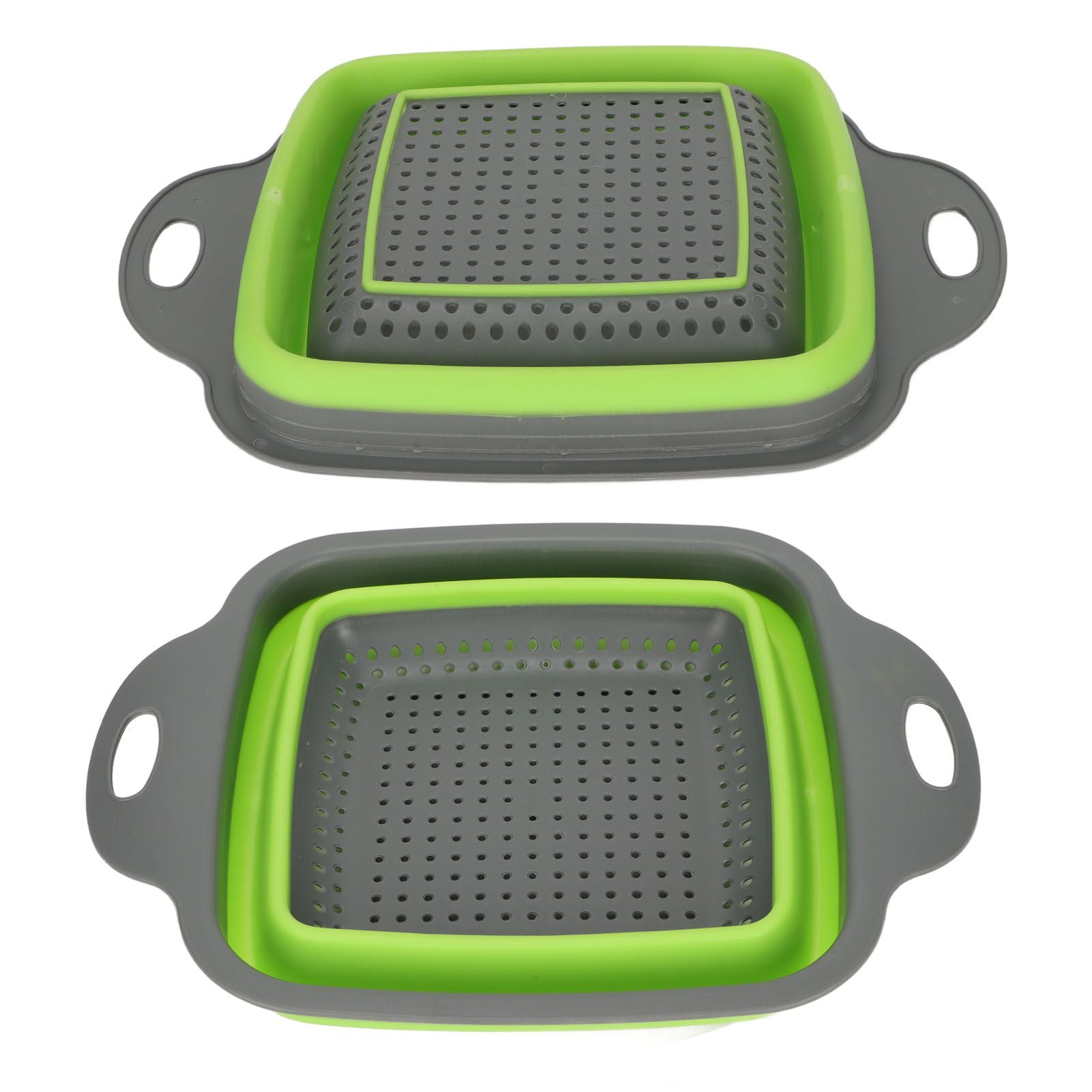 Folding Drain Basket Foldable Durable PP TPR Strong Bearing Draining Hole Vegetable Washing Basket for Fruit V1294-YM0523-3118220055511