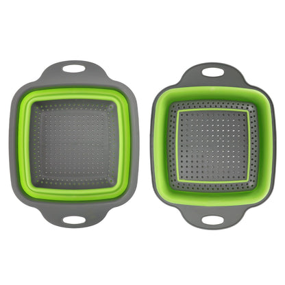 Folding Drain Basket Foldable Durable PP TPR Strong Bearing Draining Hole Vegetable Washing Basket for Fruit V1294-YM0523-3118220055511