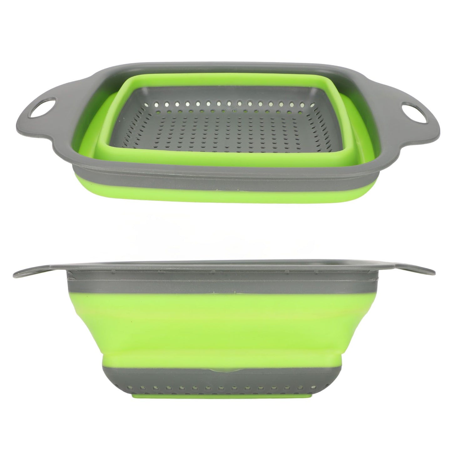 Folding Drain Basket Foldable Durable PP TPR Strong Bearing Draining Hole Vegetable Washing Basket for Fruit V1294-YM0523-3118220055511