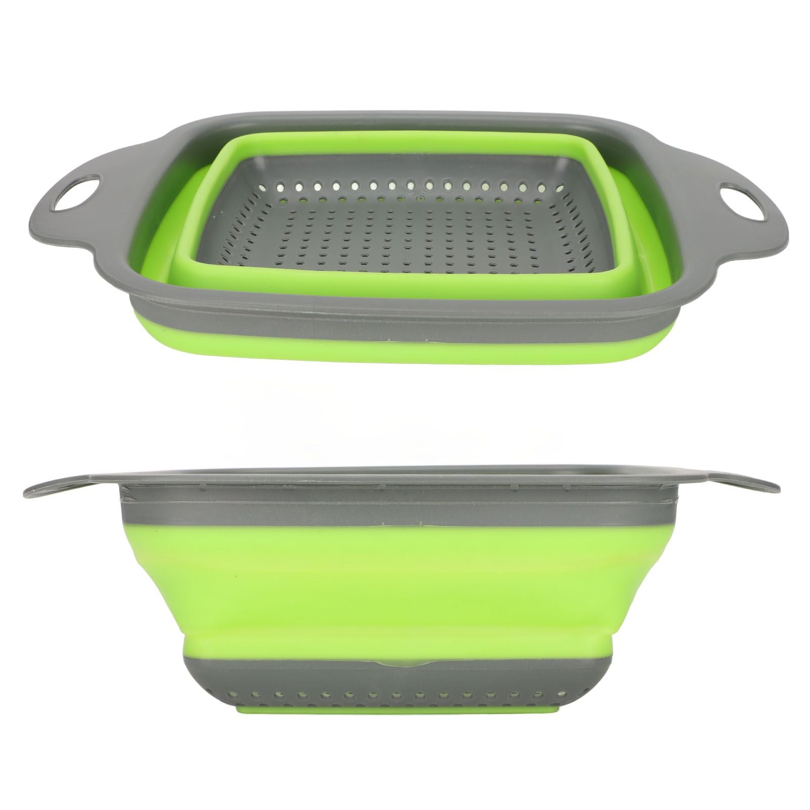 Folding Drain Basket Foldable Durable PP TPR Strong Bearing Draining Hole Vegetable Washing Basket for Fruit V1294-YM0523-3118220055511
