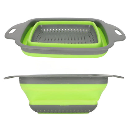 Folding Drain Basket Foldable Durable PP TPR Strong Bearing Draining Hole Vegetable Washing Basket for Fruit V1294-YM0523-3118220055511