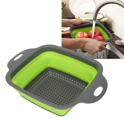 Folding Drain Basket Foldable Durable PP TPR Strong Bearing Draining Hole Vegetable Washing Basket for Fruit V1294-YM0523-3118220055511