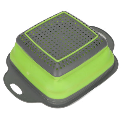 Folding Drain Basket Foldable Durable PP TPR Strong Bearing Draining Hole Vegetable Washing Basket for Fruit V1294-YM0523-3118220055511