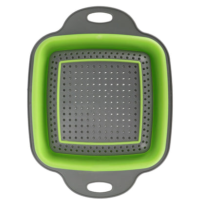 Folding Drain Basket Foldable Durable PP TPR Strong Bearing Draining Hole Vegetable Washing Basket for Fruit V1294-YM0523-3118220055511