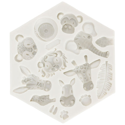 Silicone Mold Cute Animal Shape Easy Demoulding Flexible Soft Baking Mold for DIY Cake Fondant Chocolate 951 V1294-YM0523-3118220056211