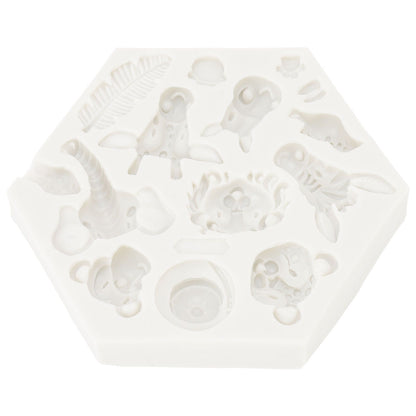 Silicone Mold Cute Animal Shape Easy Demoulding Flexible Soft Baking Mold for DIY Cake Fondant Chocolate 951 V1294-YM0523-3118220056211