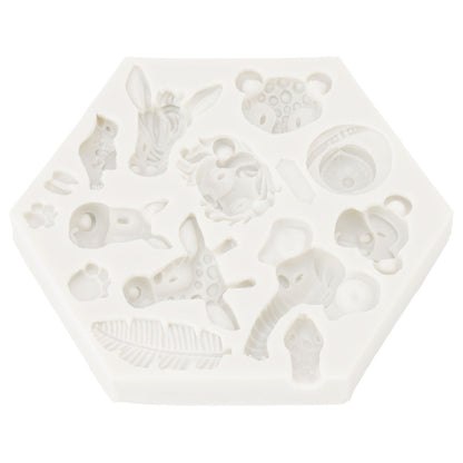 Silicone Mold Cute Animal Shape Easy Demoulding Flexible Soft Baking Mold for DIY Cake Fondant Chocolate 951 V1294-YM0523-3118220056211