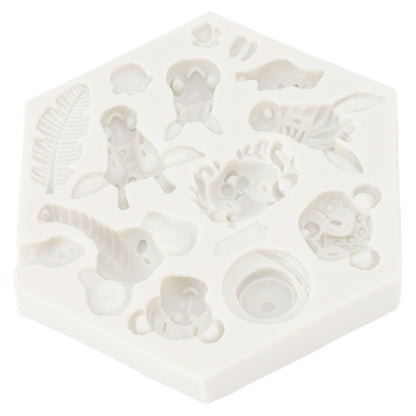 Silicone Mold Cute Animal Shape Easy Demoulding Flexible Soft Baking Mold for DIY Cake Fondant Chocolate 951 V1294-YM0523-3118220056211