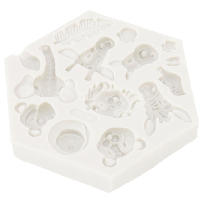 Silicone Mold Cute Animal Shape Easy Demoulding Flexible Soft Baking Mold for DIY Cake Fondant Chocolate 951 V1294-YM0523-3118220056211