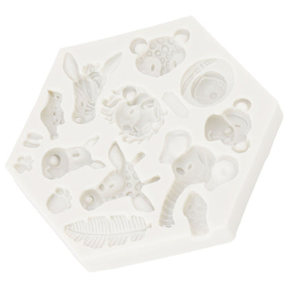 Silicone Mold Cute Animal Shape Easy Demoulding Flexible Soft Baking Mold for DIY Cake Fondant Chocolate 951 V1294-YM0523-3118220056211