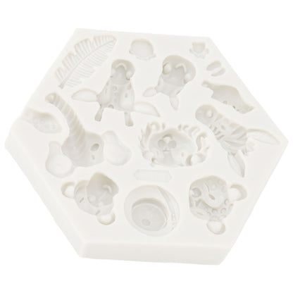 Silicone Mold Cute Animal Shape Easy Demoulding Flexible Soft Baking Mold for DIY Cake Fondant Chocolate 951 V1294-YM0523-3118220056211