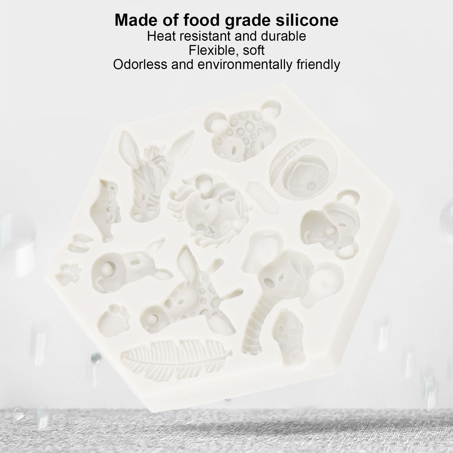 Silicone Mold Cute Animal Shape Easy Demoulding Flexible Soft Baking Mold for DIY Cake Fondant Chocolate 951 V1294-YM0523-3118220056211