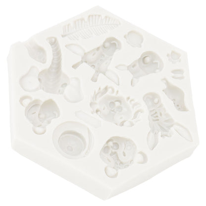 Silicone Mold Cute Animal Shape Easy Demoulding Flexible Soft Baking Mold for DIY Cake Fondant Chocolate 951 V1294-YM0523-3118220056211