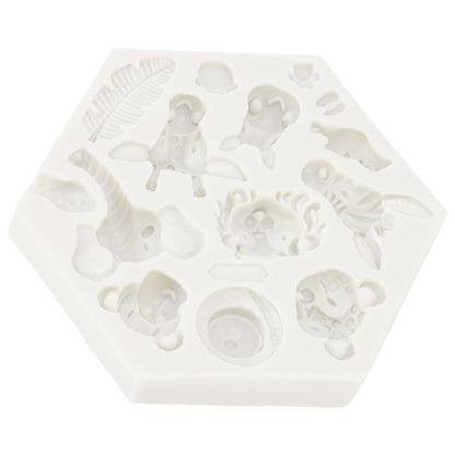 Silicone Mold Cute Animal Shape Easy Demoulding Flexible Soft Baking Mold for DIY Cake Fondant Chocolate 951 V1294-YM0523-3118220056211