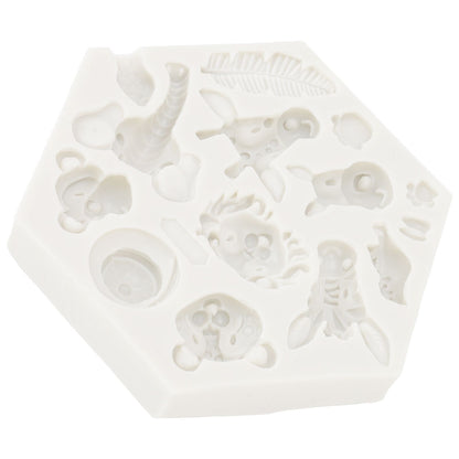 Silicone Mold Cute Animal Shape Easy Demoulding Flexible Soft Baking Mold for DIY Cake Fondant Chocolate 951 V1294-YM0523-3118220056211