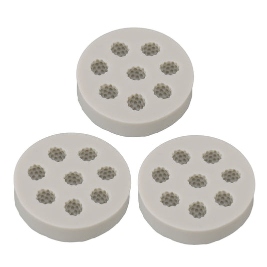 3Pcs Silicone Mold Raspberry Shape Easy Demoulding Flexible Soft Grey Baking Mold for DIY Cake Fondant V1294-YM0523-3118220056311