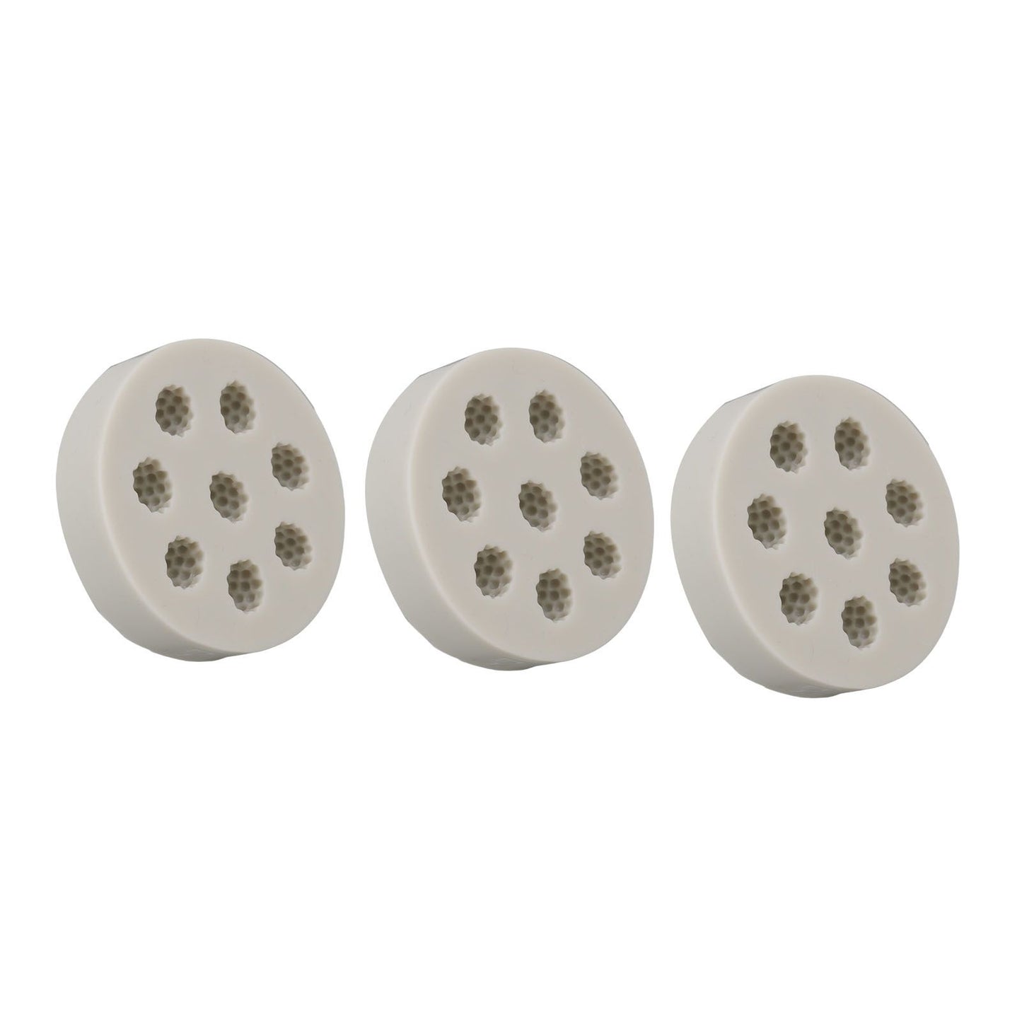 3Pcs Silicone Mold Raspberry Shape Easy Demoulding Flexible Soft Grey Baking Mold for DIY Cake Fondant V1294-YM0523-3118220056311