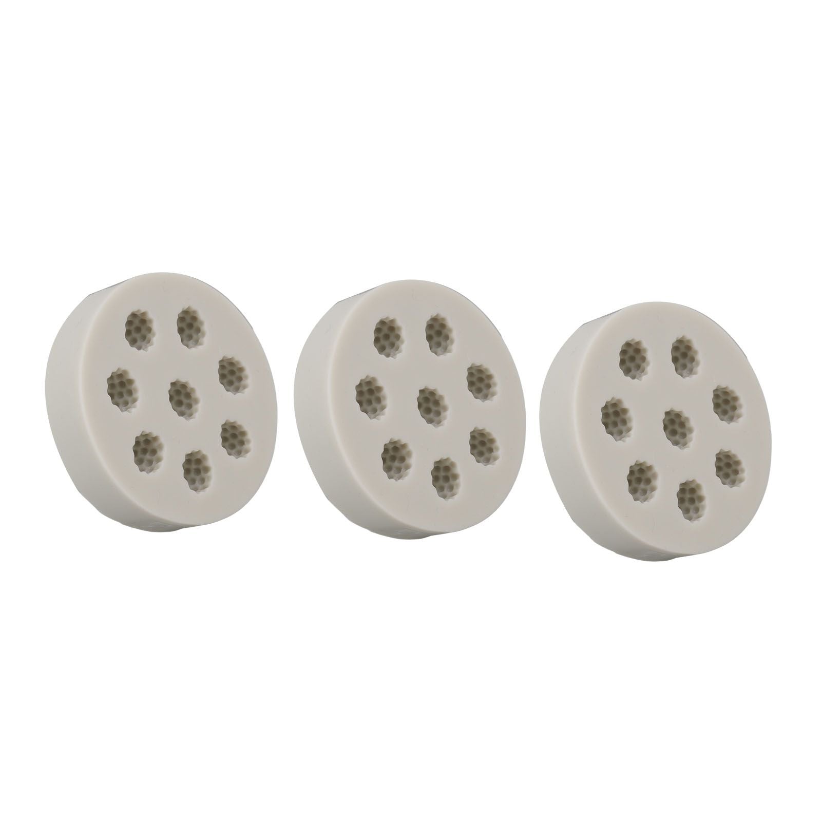 3Pcs Silicone Mold Raspberry Shape Easy Demoulding Flexible Soft Grey Baking Mold for DIY Cake Fondant V1294-YM0523-3118220056311
