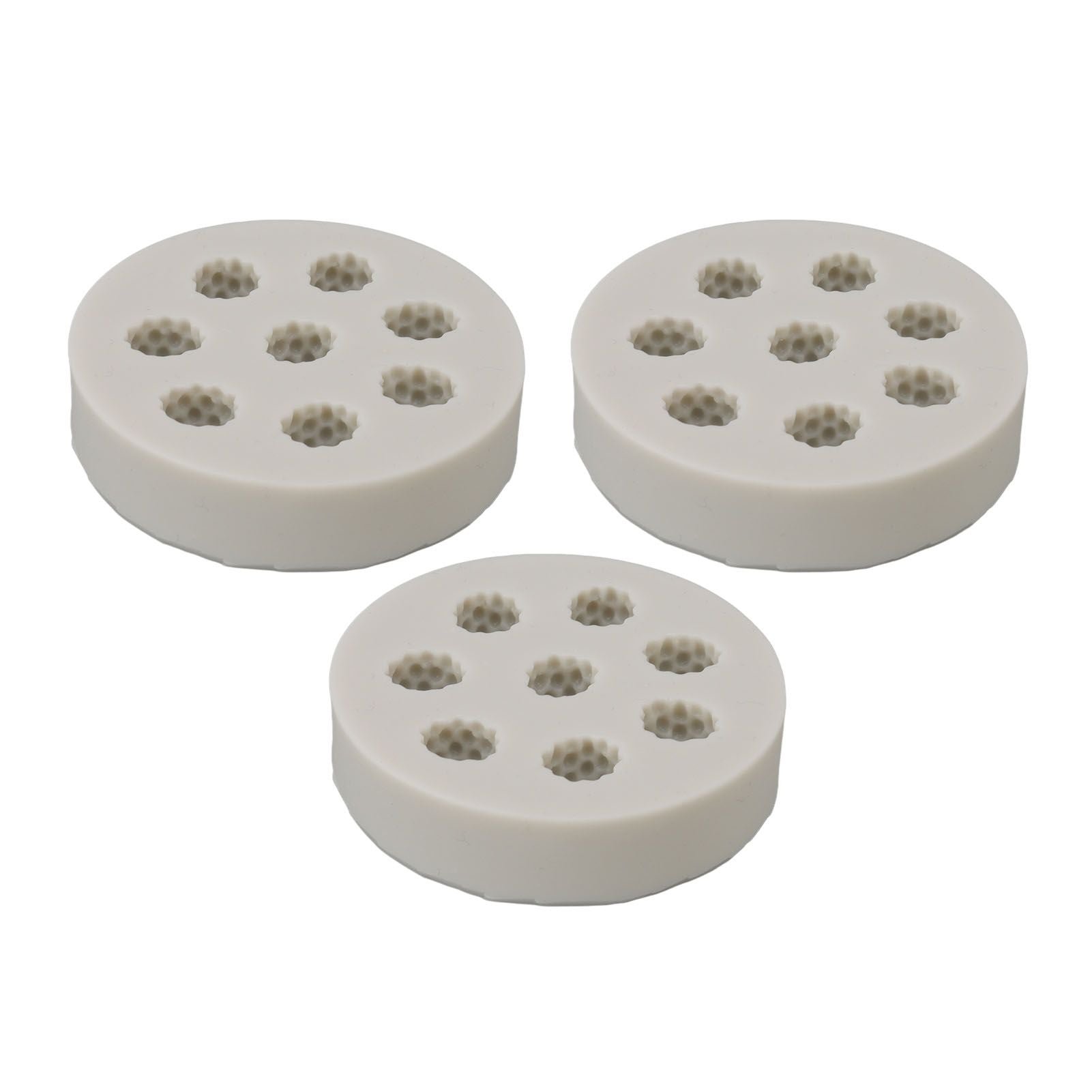 3Pcs Silicone Mold Raspberry Shape Easy Demoulding Flexible Soft Grey Baking Mold for DIY Cake Fondant V1294-YM0523-3118220056311