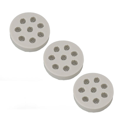 3Pcs Silicone Mold Raspberry Shape Easy Demoulding Flexible Soft Grey Baking Mold for DIY Cake Fondant V1294-YM0523-3118220056311