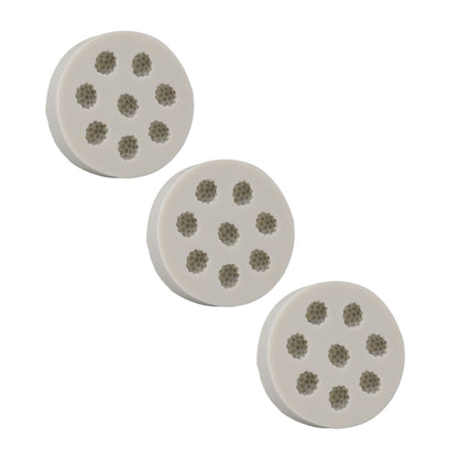 3Pcs Silicone Mold Raspberry Shape Easy Demoulding Flexible Soft Grey Baking Mold for DIY Cake Fondant V1294-YM0523-3118220056311