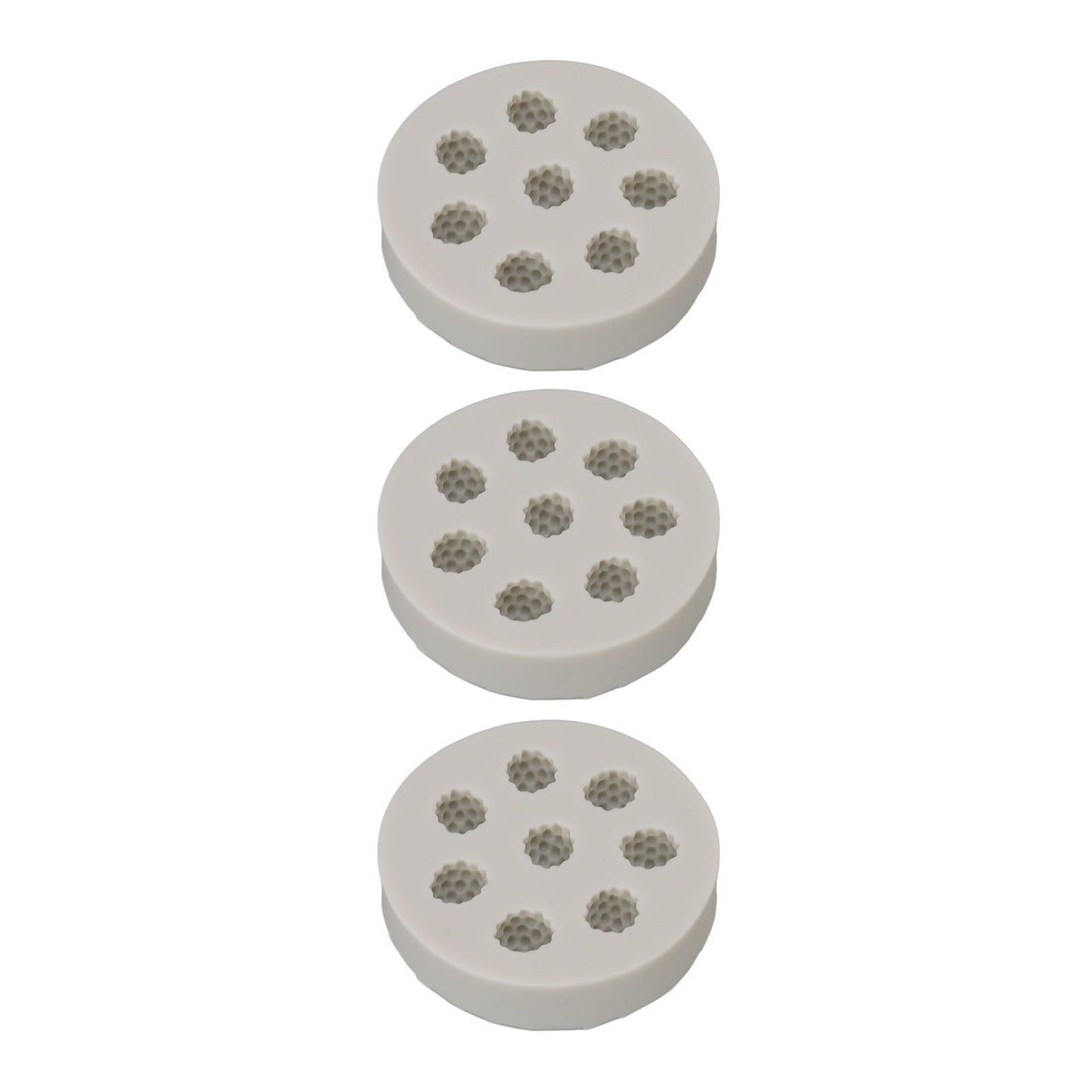 3Pcs Silicone Mold Raspberry Shape Easy Demoulding Flexible Soft Grey Baking Mold for DIY Cake Fondant V1294-YM0523-3118220056311