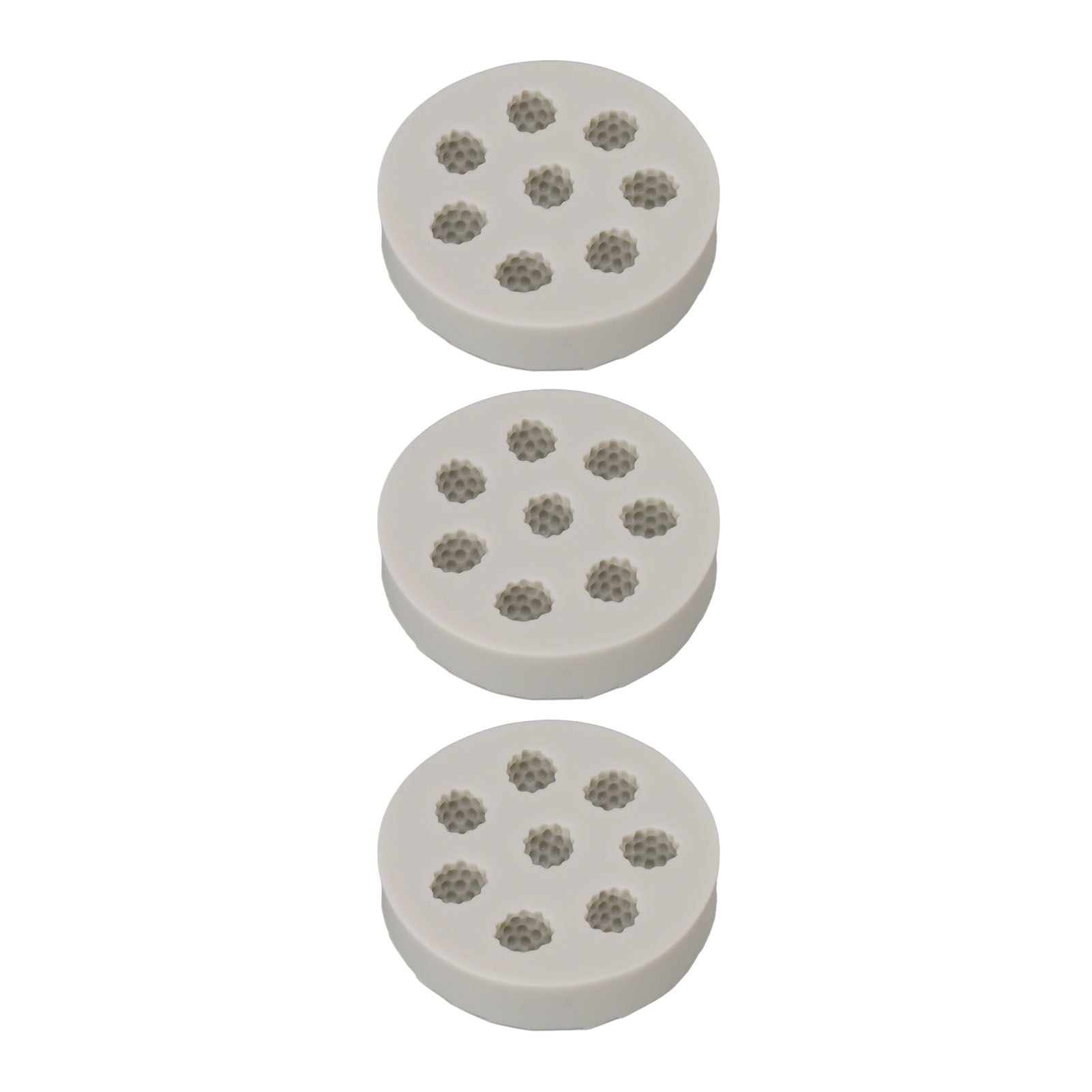 3Pcs Silicone Mold Raspberry Shape Easy Demoulding Flexible Soft Grey Baking Mold for DIY Cake Fondant V1294-YM0523-3118220056311