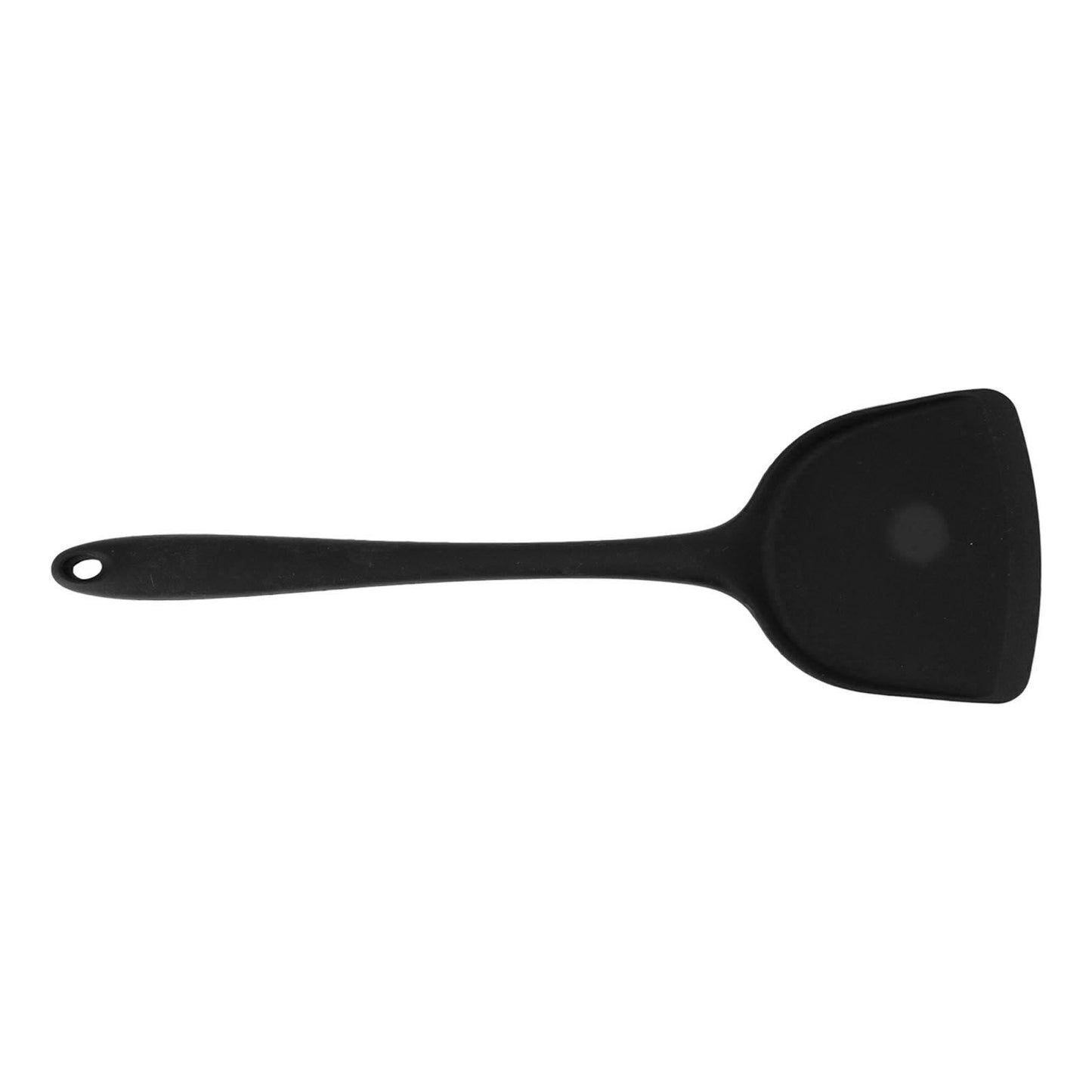 5Pcs Cooking Spatula with Hanging Hole Ergonomic Prevent Scalding Chinese Silicone Spatula for Kitchen Black V1294-YM0523-3118220058611