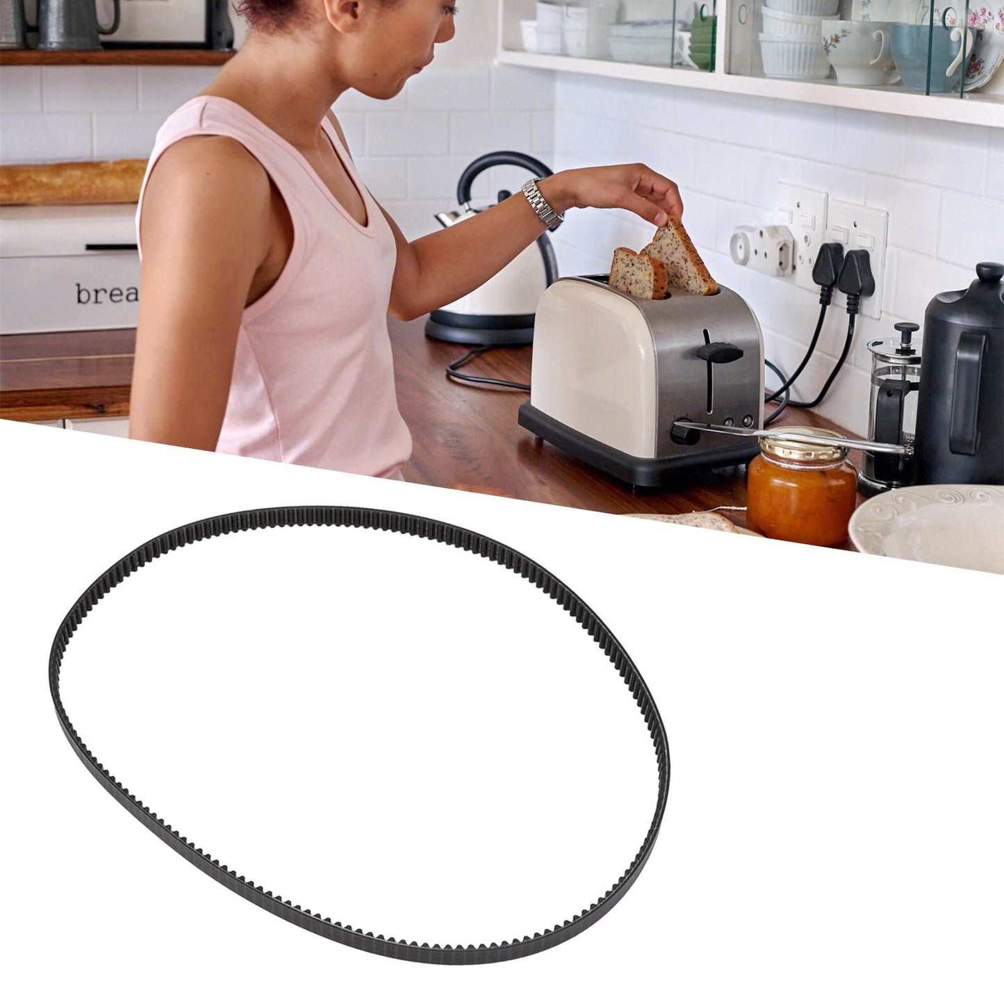 175 Teeth Bread Machine Belt Bread Maker Drive Belt Kitchen Appliance Accessories V1294-YM0523-3118220059211