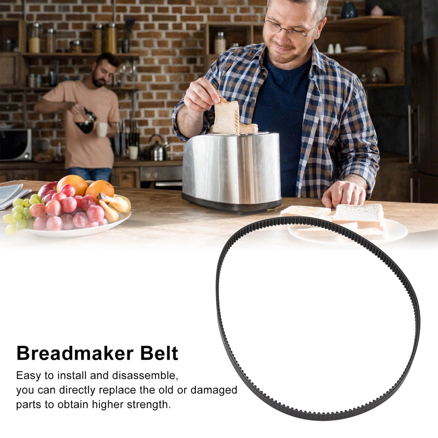 175 Teeth Bread Machine Belt Bread Maker Drive Belt Kitchen Appliance Accessories V1294-YM0523-3118220059211