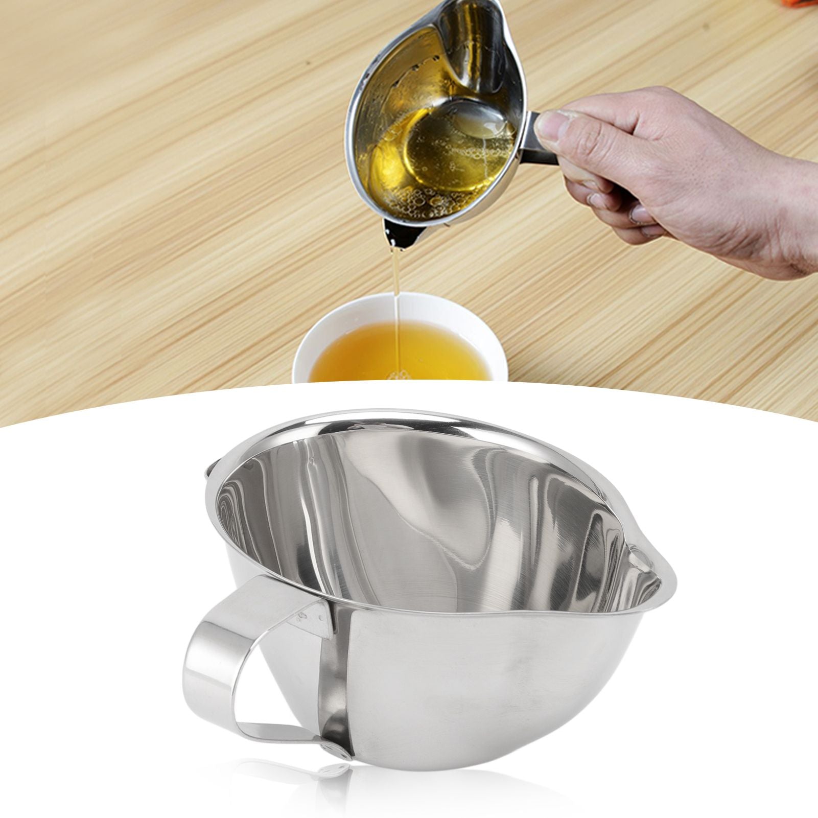 304 Stainless Steel Oil Fat Filter Baby Soup Oil Water Separator Fat Separator Kitchen Gadgets V1294-YM0523-3118220063111