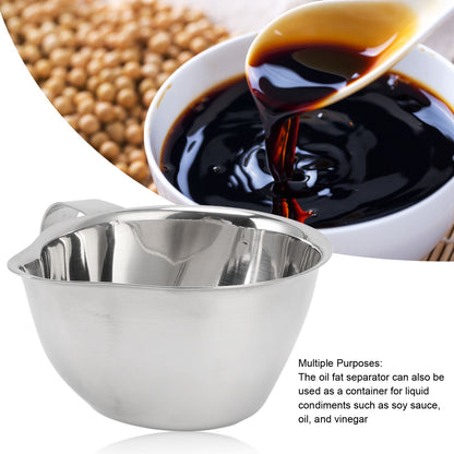 304 Stainless Steel Oil Fat Filter Baby Soup Oil Water Separator Fat Separator Kitchen Gadgets V1294-YM0523-3118220063111