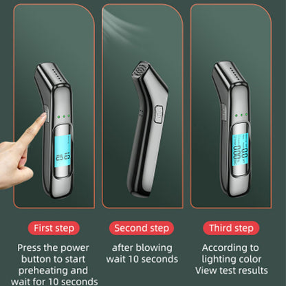 Portable Alcohol Detector High Sensitivity 3 Status Lights Hygienic C9 Accurate Alcohol Breathalyzer for V1294-YM0523-3118220063911