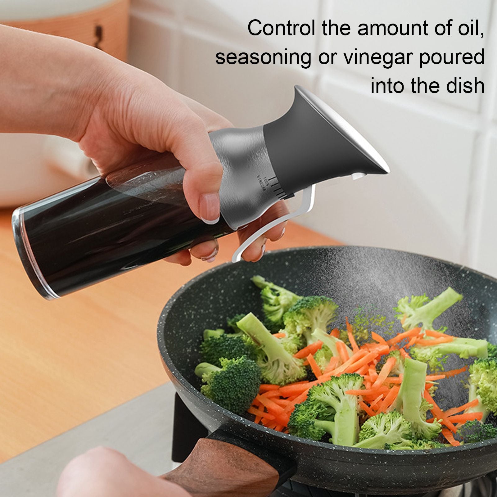 Oil Bottle Portable Home Kitchen Barbecue Picnic Non Slip Columnar Atomization Spray Bottle Olive Oil V1294-YM0523-3118220064311