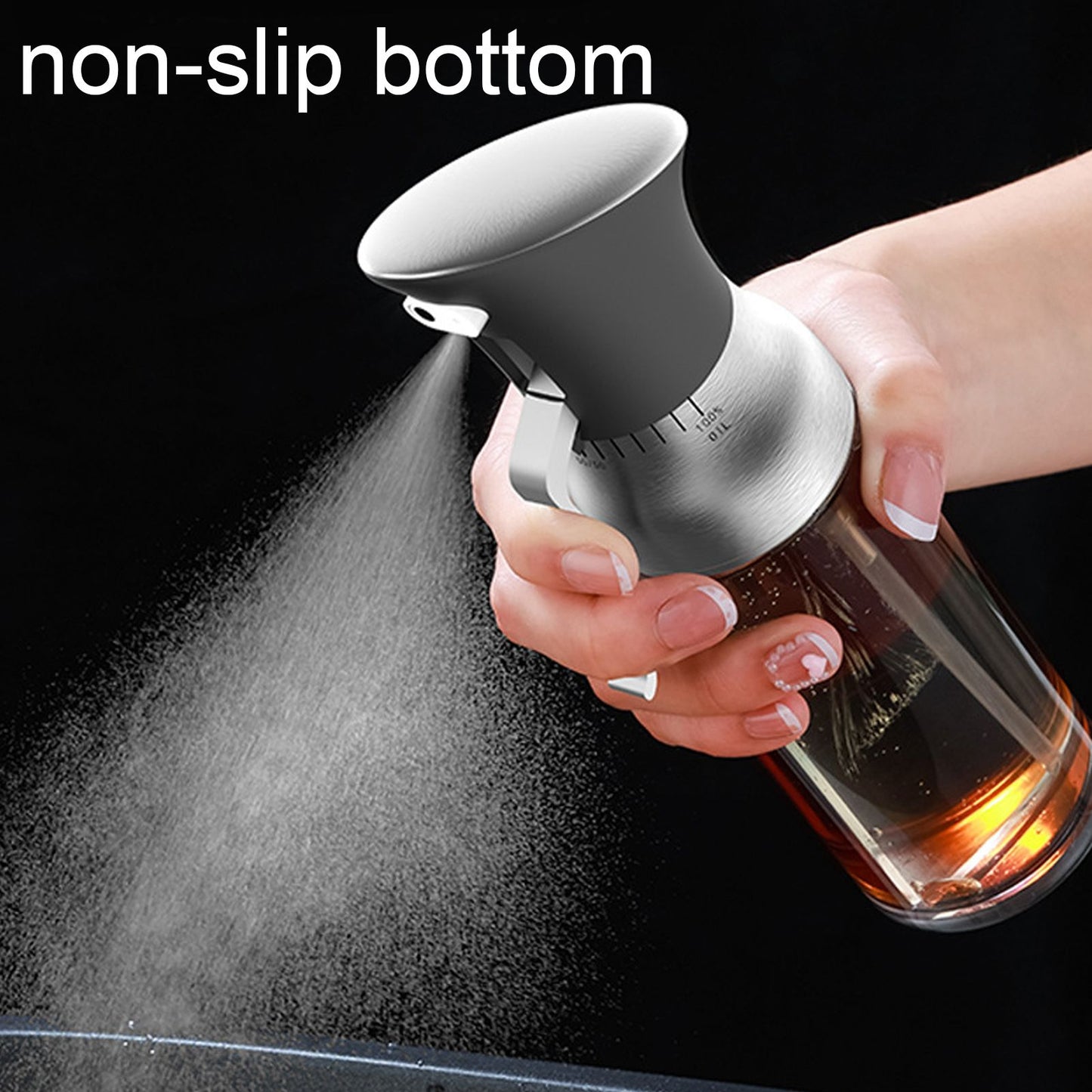 Oil Bottle Portable Home Kitchen Barbecue Picnic Non Slip Columnar Atomization Spray Bottle Olive Oil V1294-YM0523-3118220064311