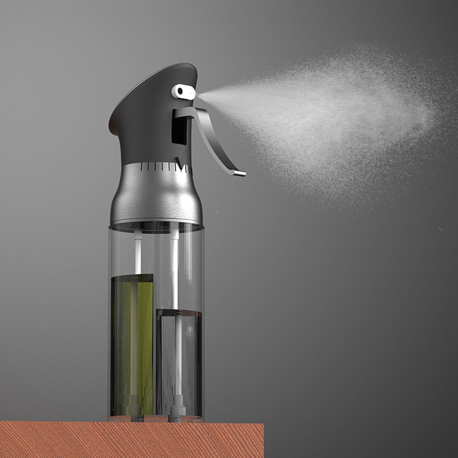 Oil Bottle Portable Home Kitchen Barbecue Picnic Non Slip Columnar Atomization Spray Bottle Olive Oil V1294-YM0523-3118220064311